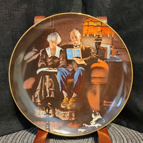 Evening's Ease - Norman Rockwell Collectors' Plate VTG - Picture 1 of 8